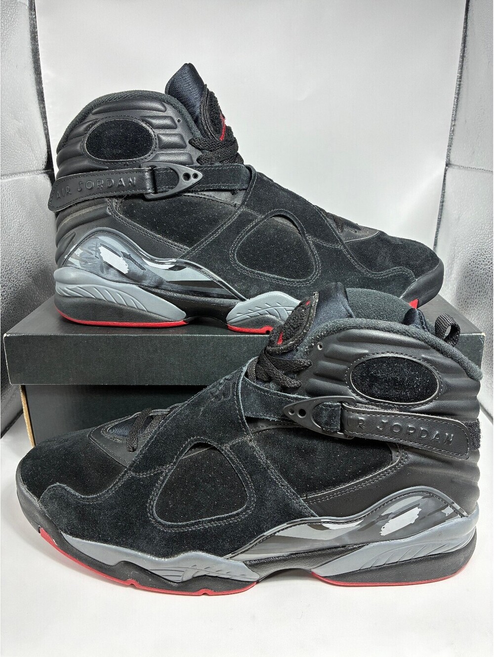 Size 14 - Air Jordan 8 Retro Bred Black Cement
